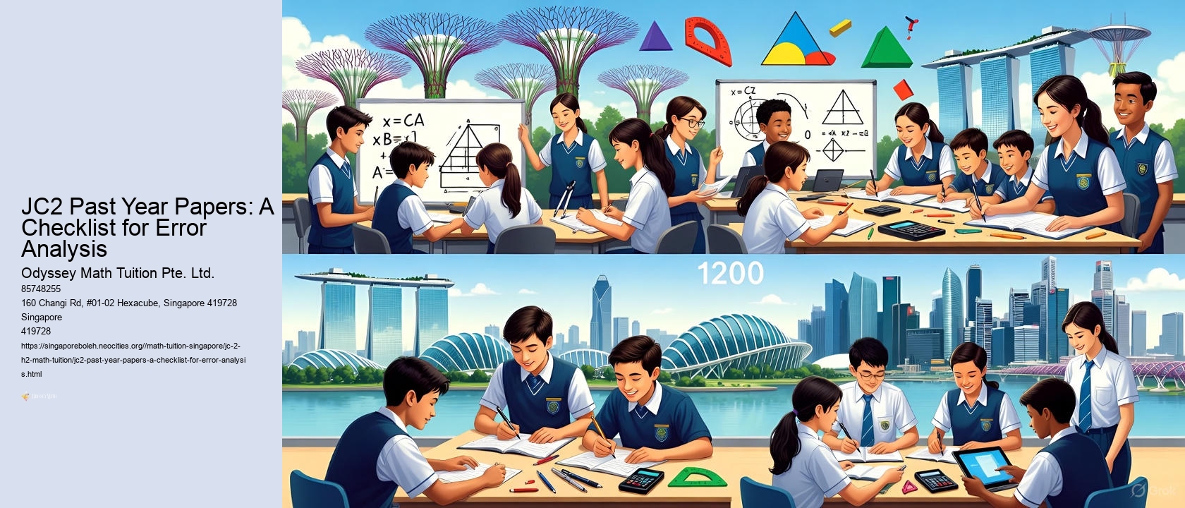 JC2 Past Year Papers: A Checklist for Error Analysis