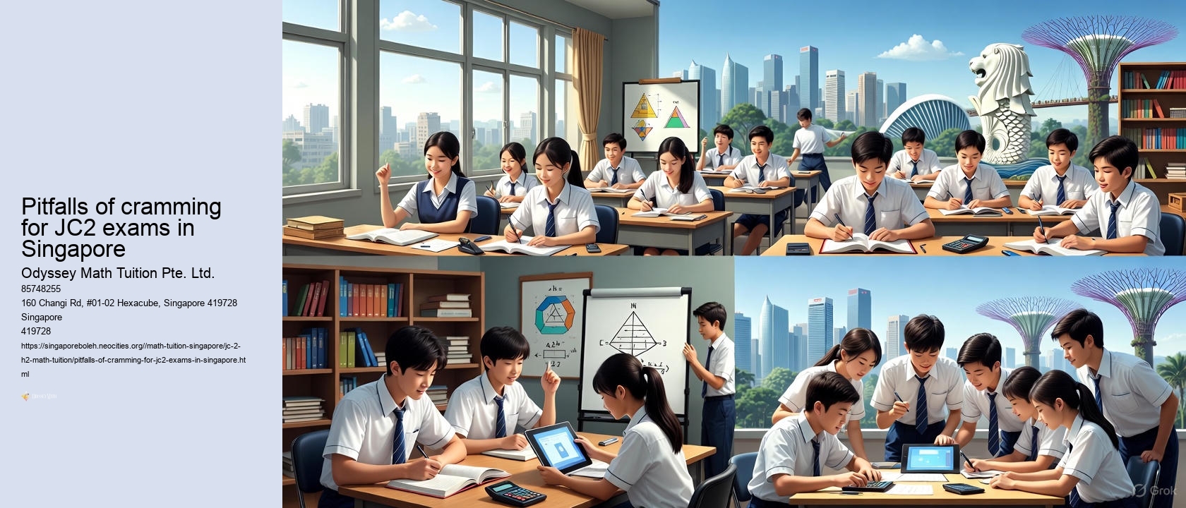 Pitfalls of cramming for JC2 exams in Singapore