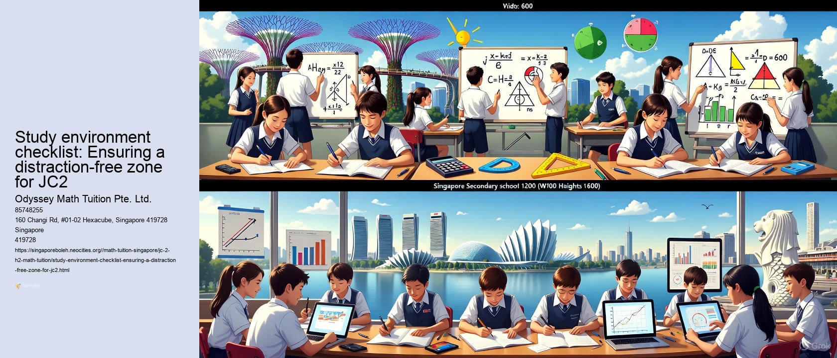 Study environment checklist: Ensuring a distraction-free zone for JC2
