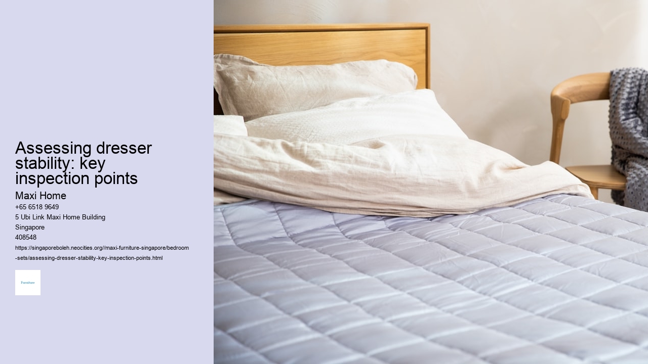 Assessing dresser stability: key inspection points