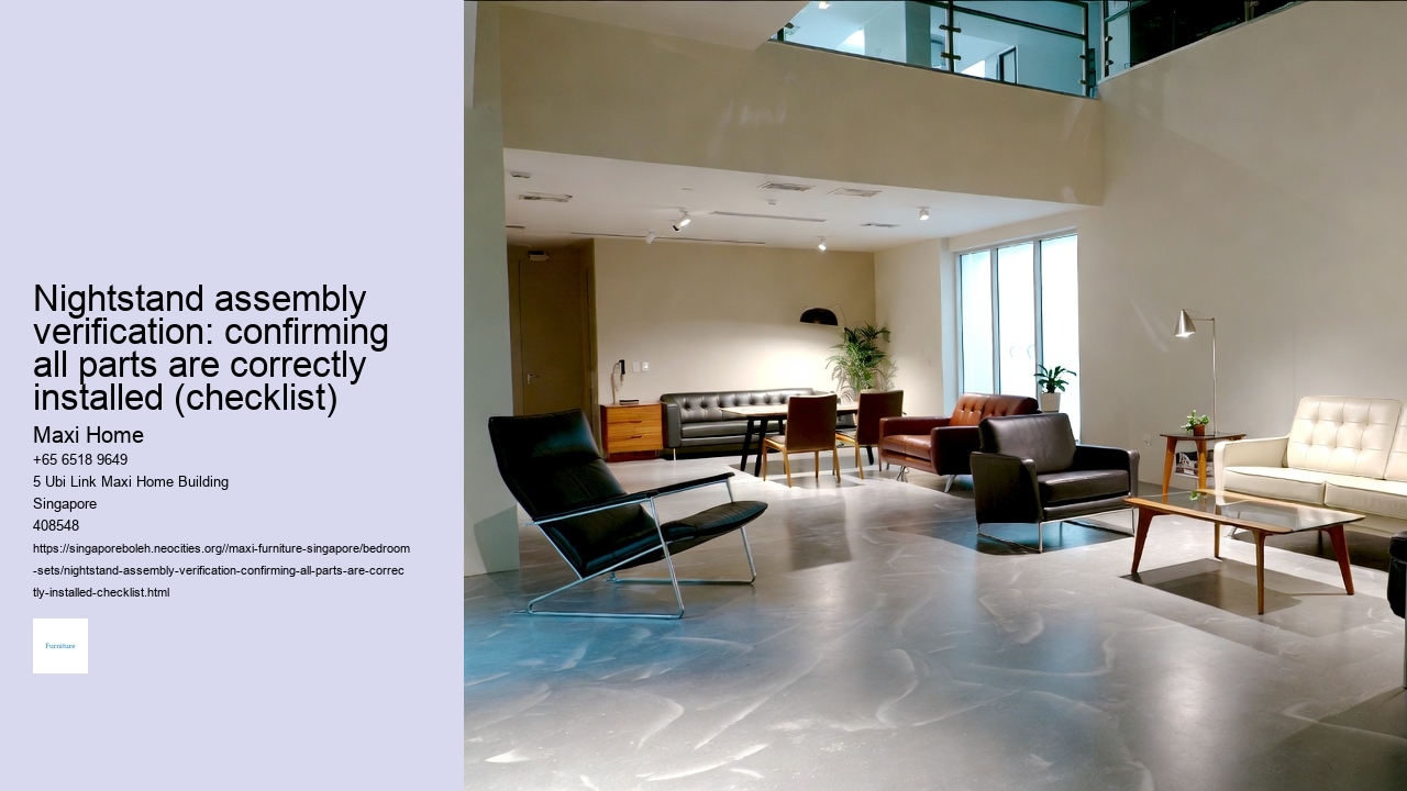 Nightstand assembly verification: confirming all parts are correctly installed (checklist) Maxi Home Nightstand assembly verification: confirming all parts are correctly installed (checklist)