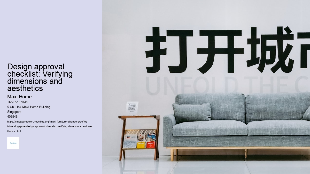 Design approval checklist: Verifying dimensions and aesthetics