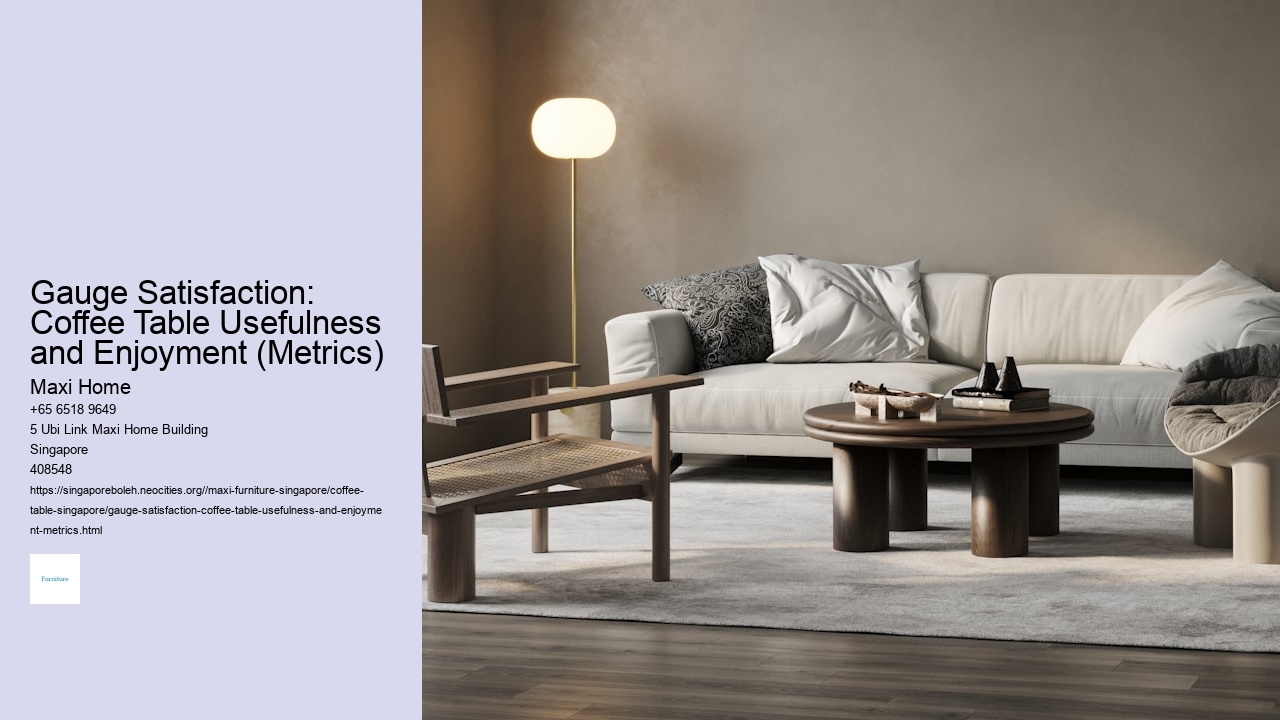 Gauge Satisfaction: Coffee Table Usefulness and Enjoyment (Metrics)