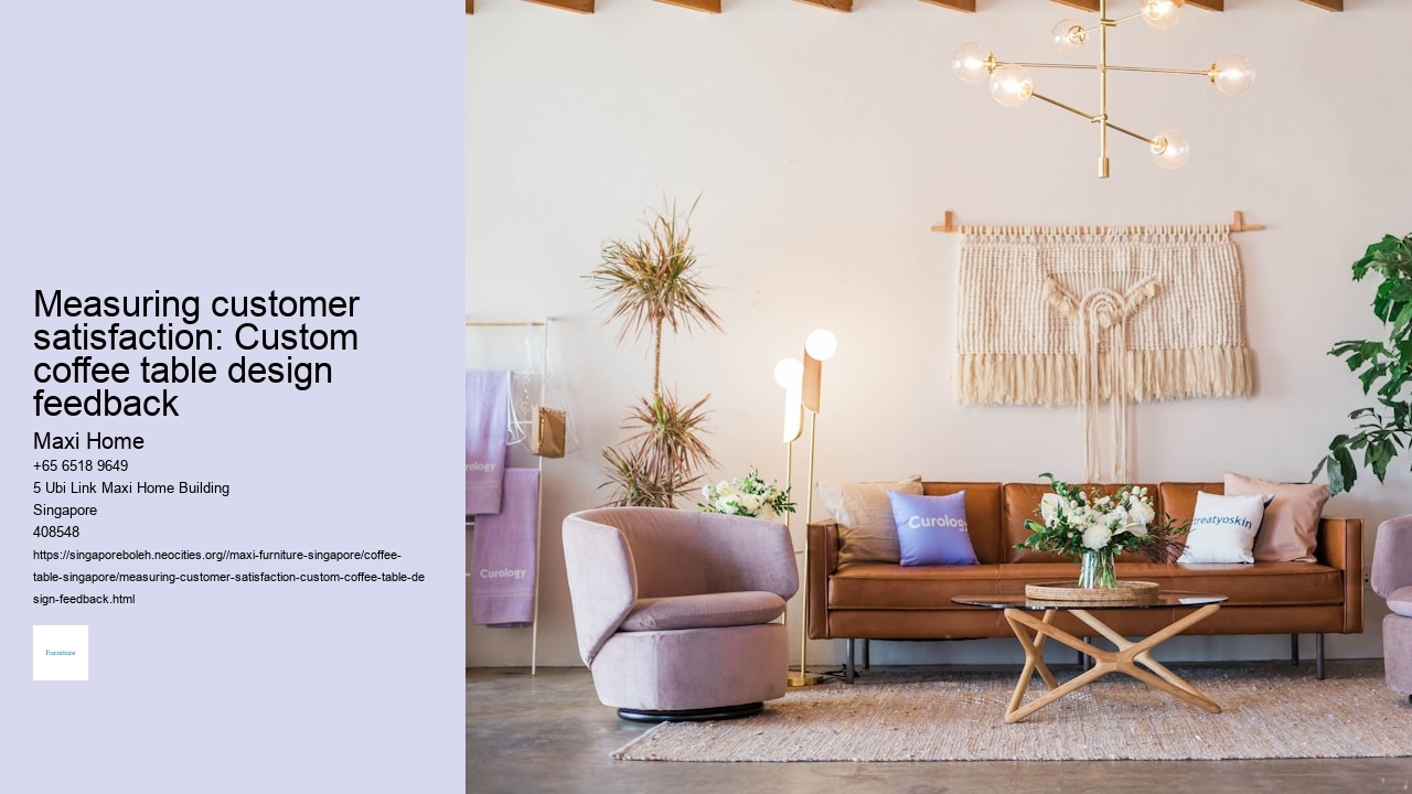 Measuring customer satisfaction: Custom coffee table design feedback