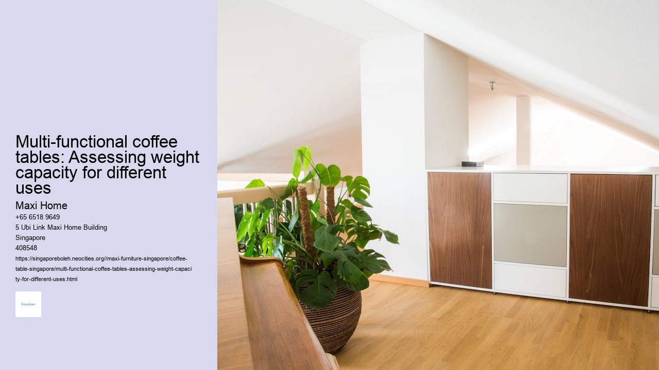 Multi-functional coffee tables: Assessing weight capacity for different uses