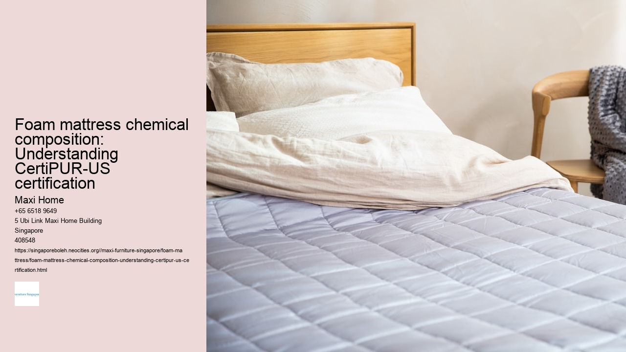 Foam mattress chemical composition: Understanding CertiPUR-US certification