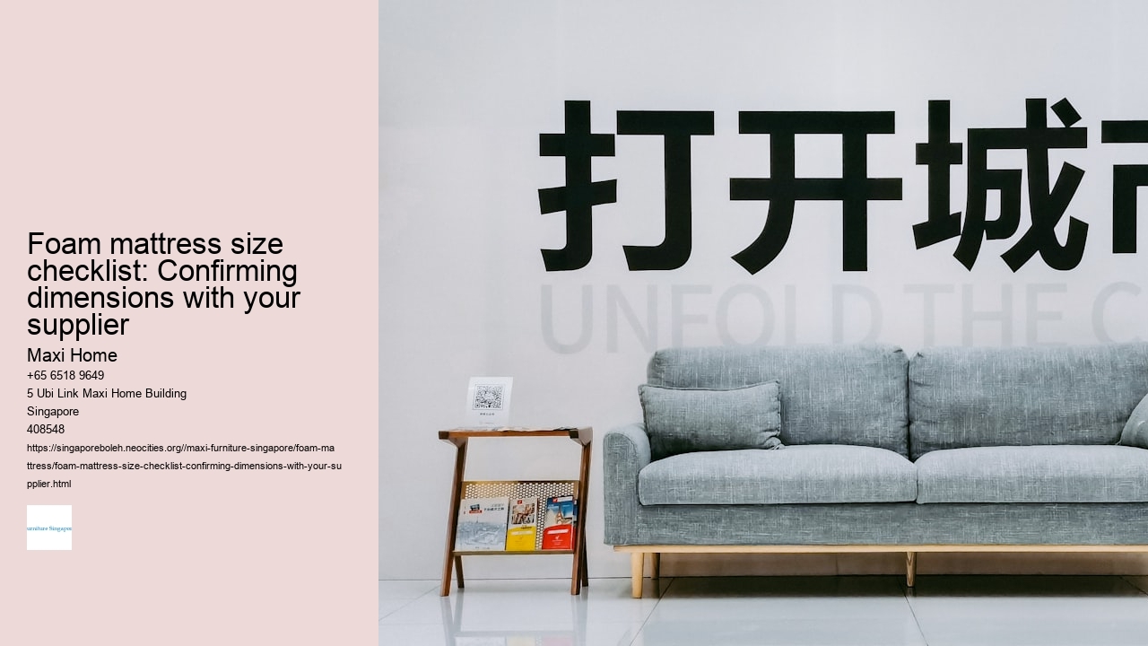 Foam mattress size checklist: Ensuring proper fit and support