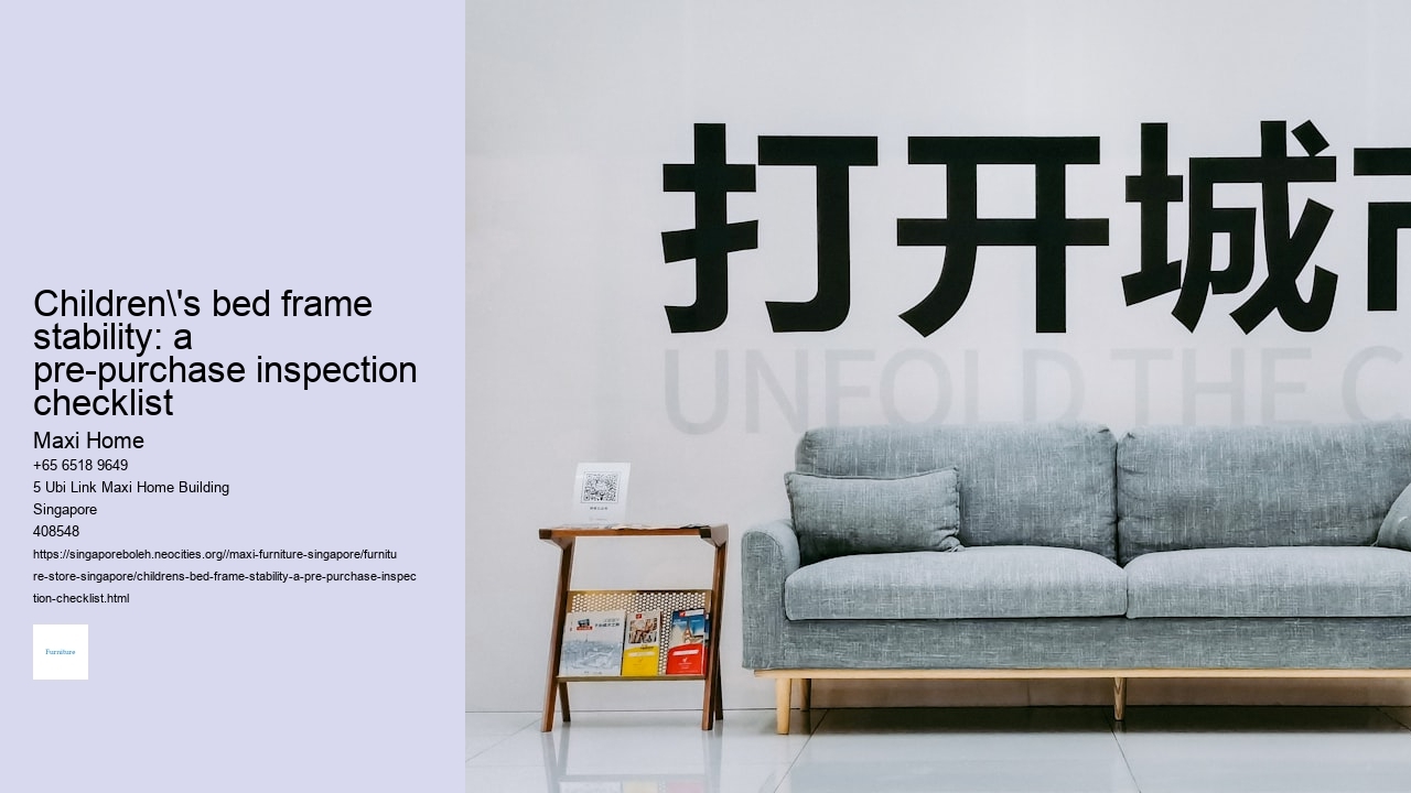 Children's bed frame stability: a pre-purchase inspection checklist Maxi Home Children's bed frame stability: a pre-purchase inspection checklist