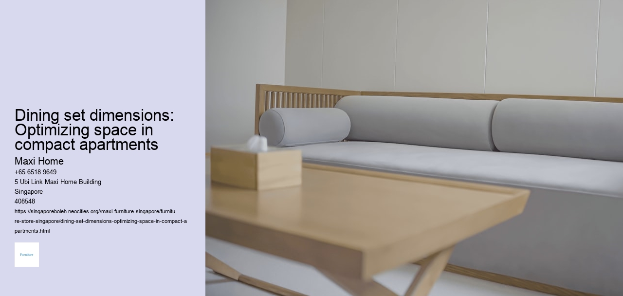 Dining set dimensions: Optimizing space in compact apartments