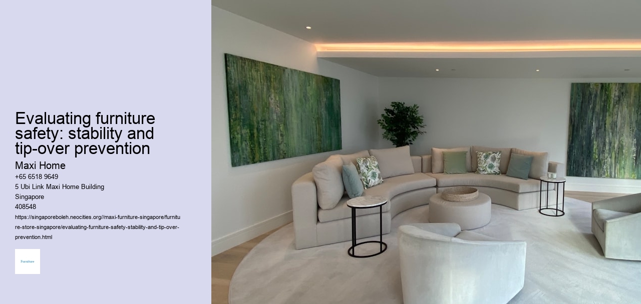 Evaluating furniture safety: stability and tip-over prevention