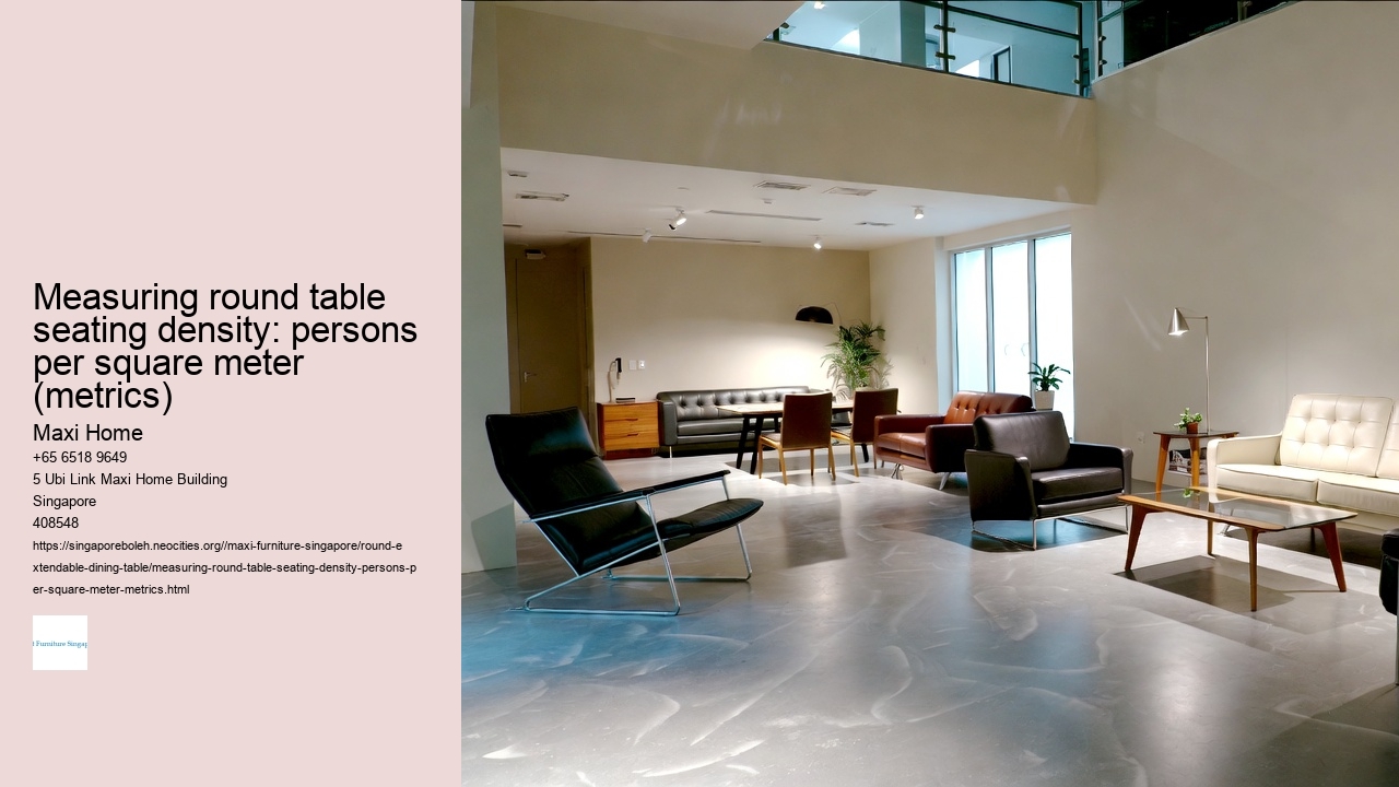 Measuring round table seating density: persons per square meter (metrics)