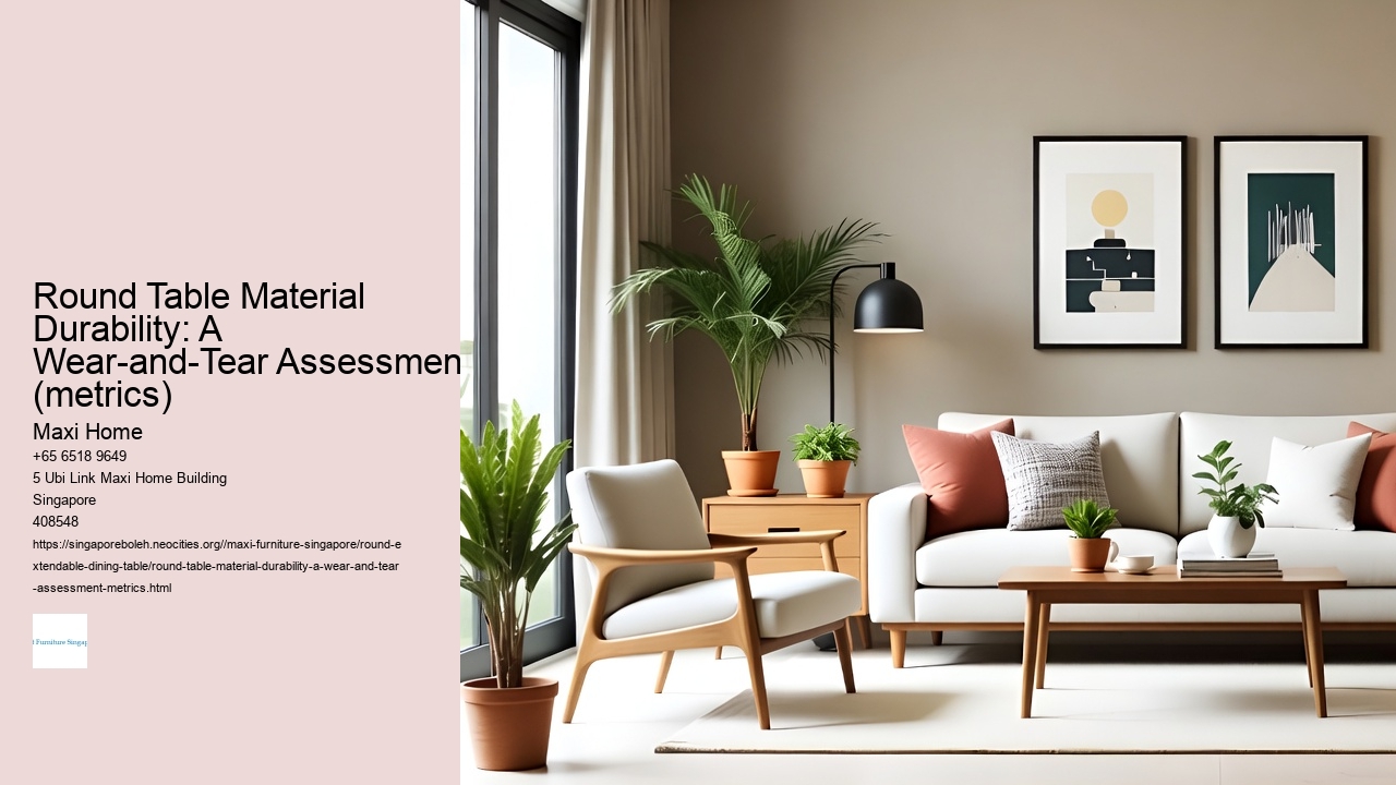 Round Table Material Durability: A Wear-and-Tear Assessment (metrics)
