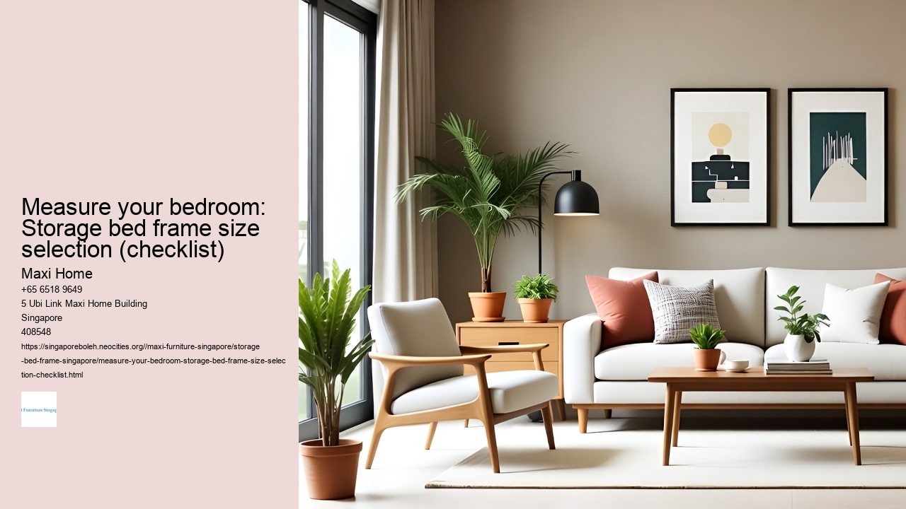 Measure your bedroom: Storage bed frame size selection (checklist)