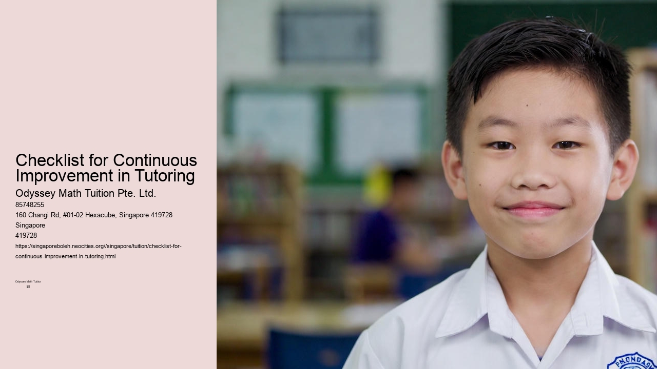 Checklist for Continuous Improvement in Tutoring